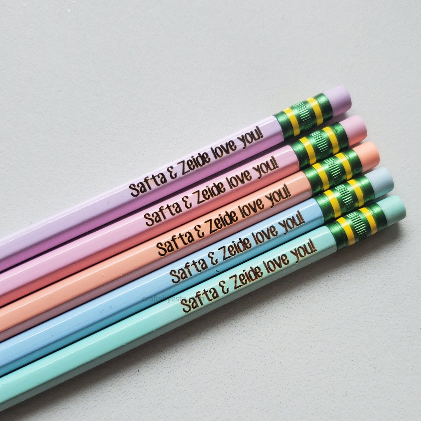 Personalized Pencils- Pastel Set of 5