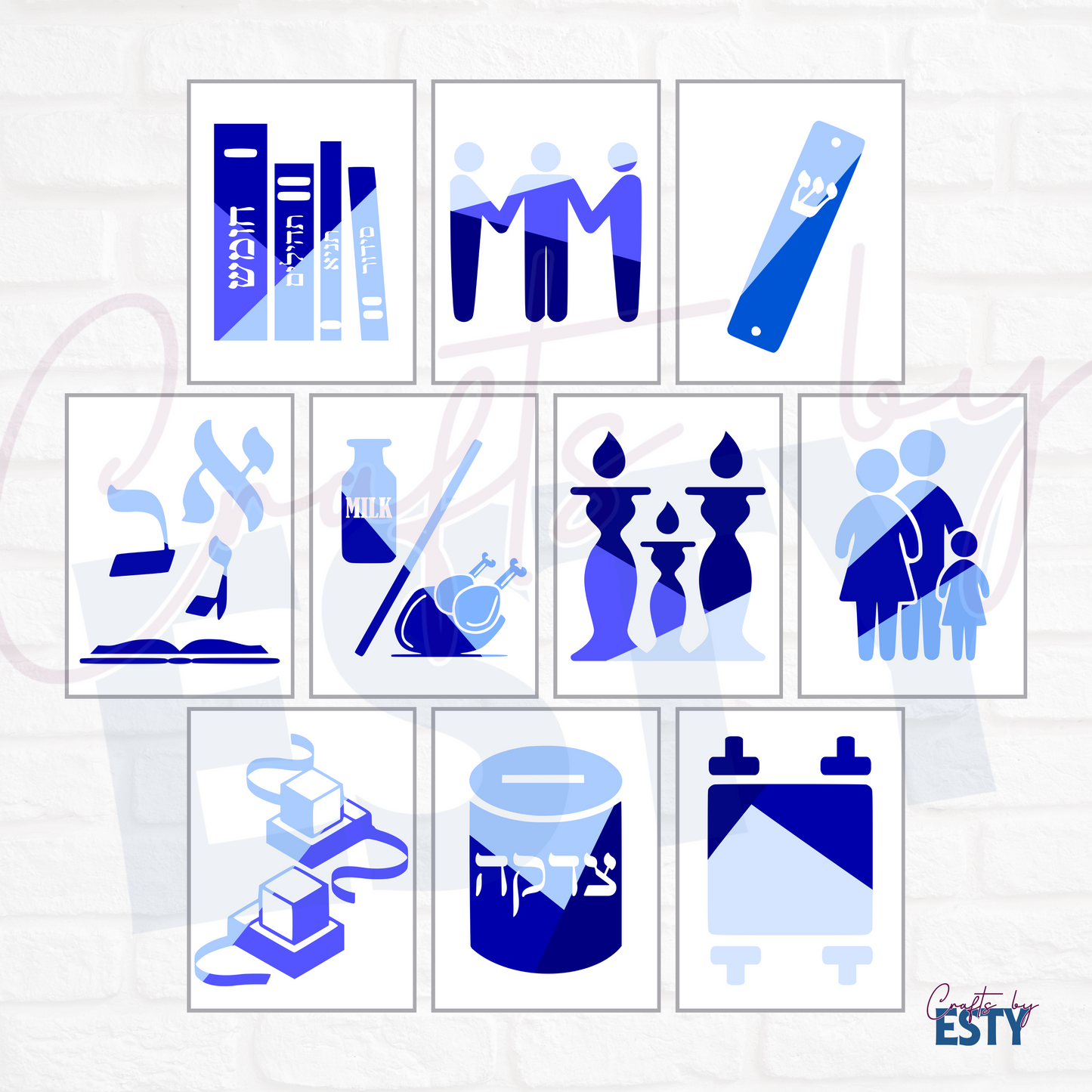 Blue 10 Mivtzoim- Instant Download