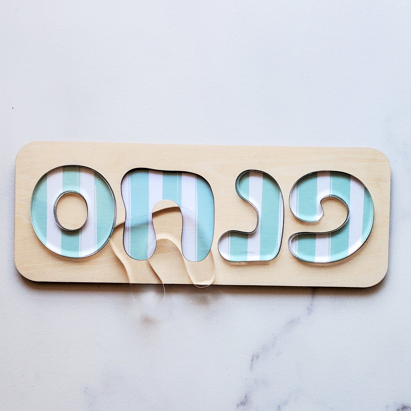 Patterned Custom Name Puzzle