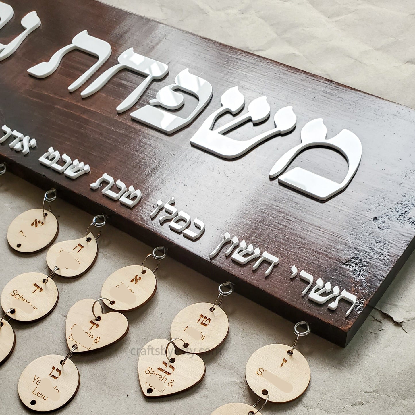 Hebrew Top Board- Family Occasion Board