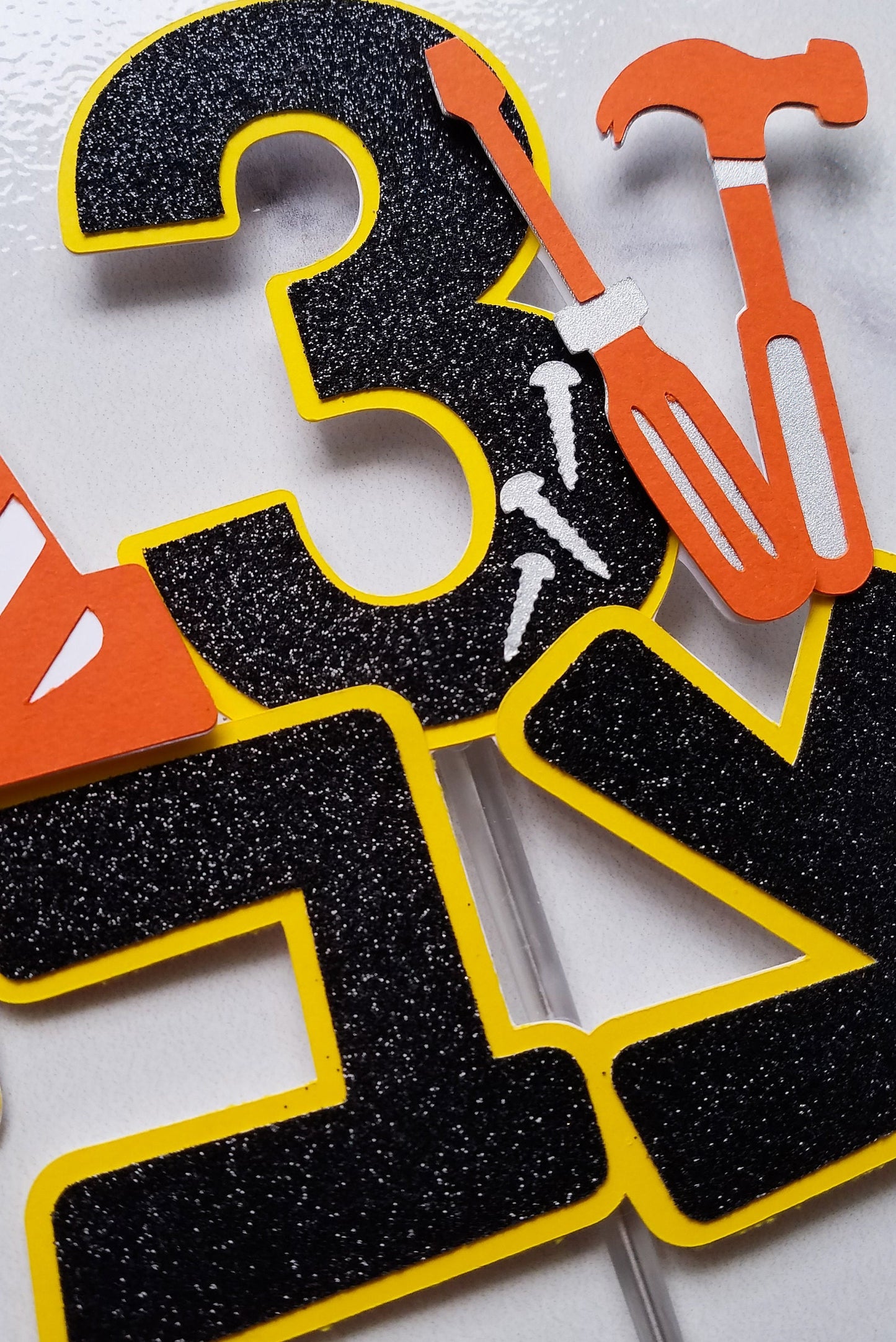Construction Tools Cake Topper