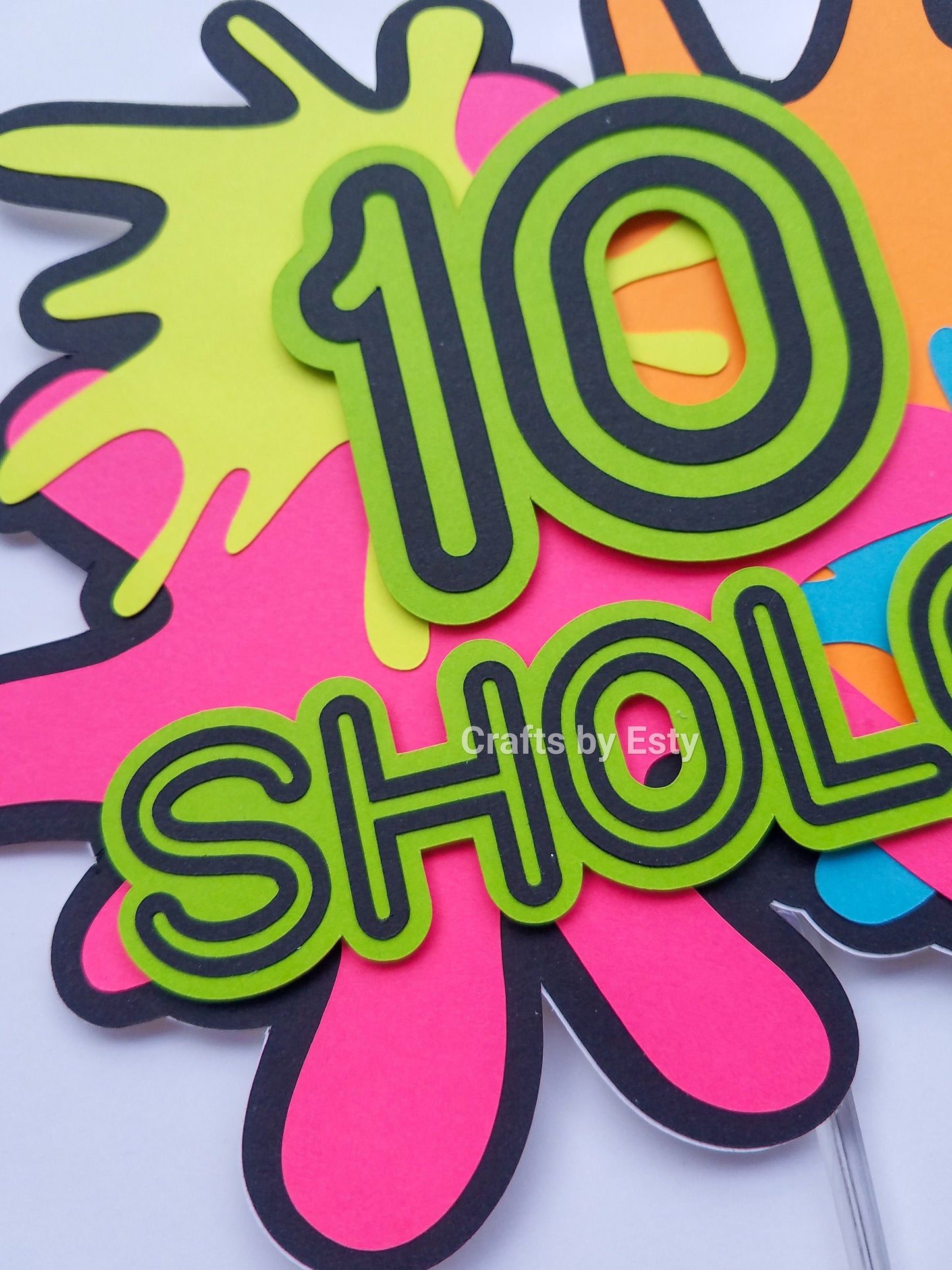 Neon Cake Topper