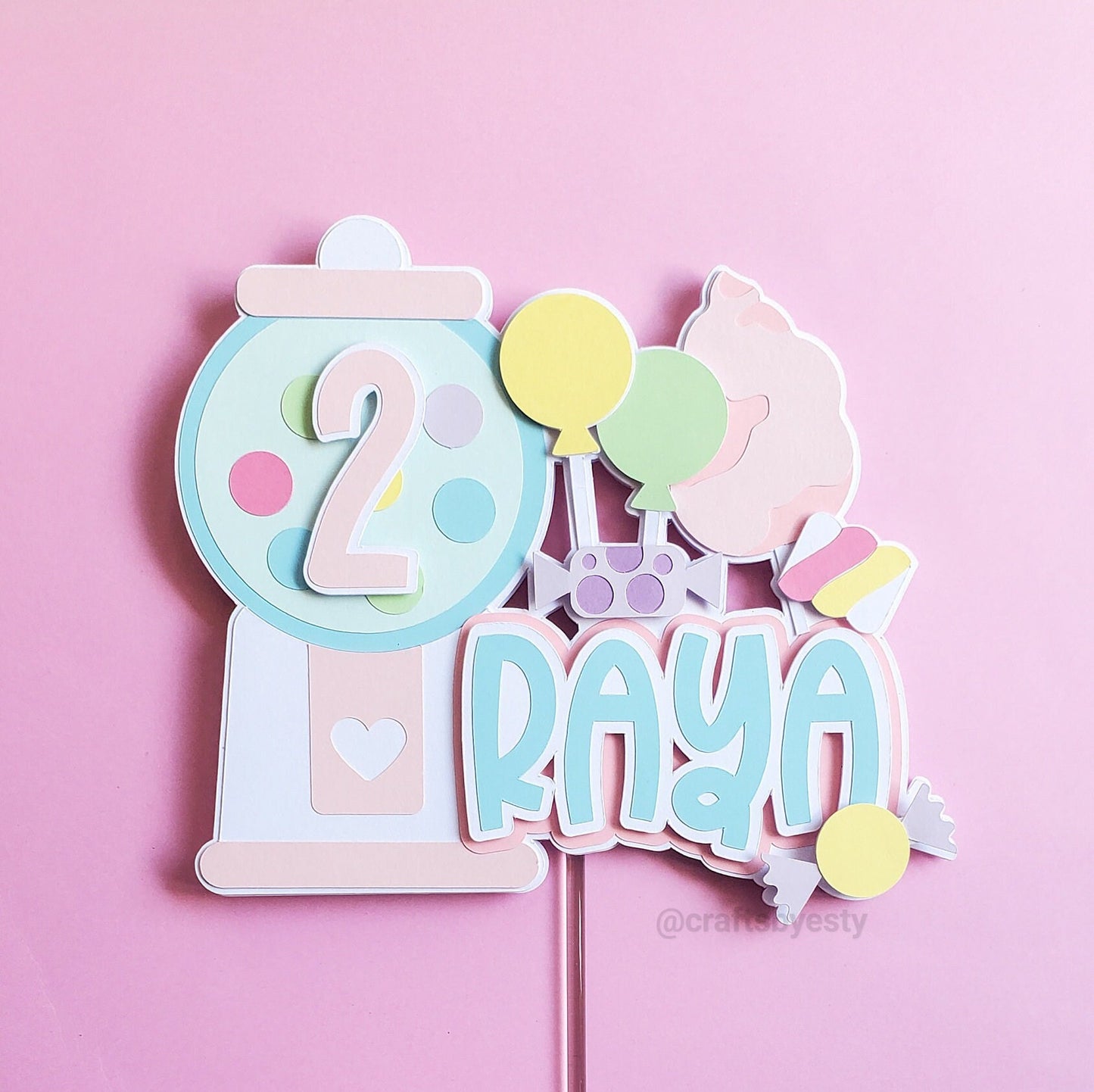 Candy Themed Cake Topper