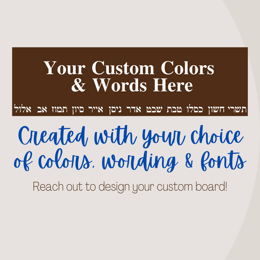 Family Occasion Board - Custom Wood Top Board