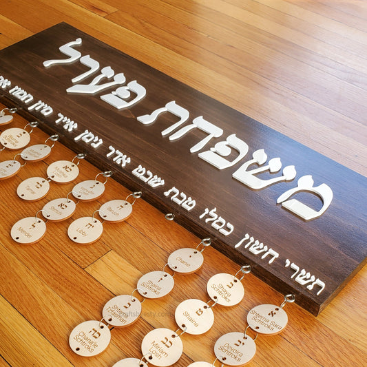 Hebrew Top Board- Family Occasion Board