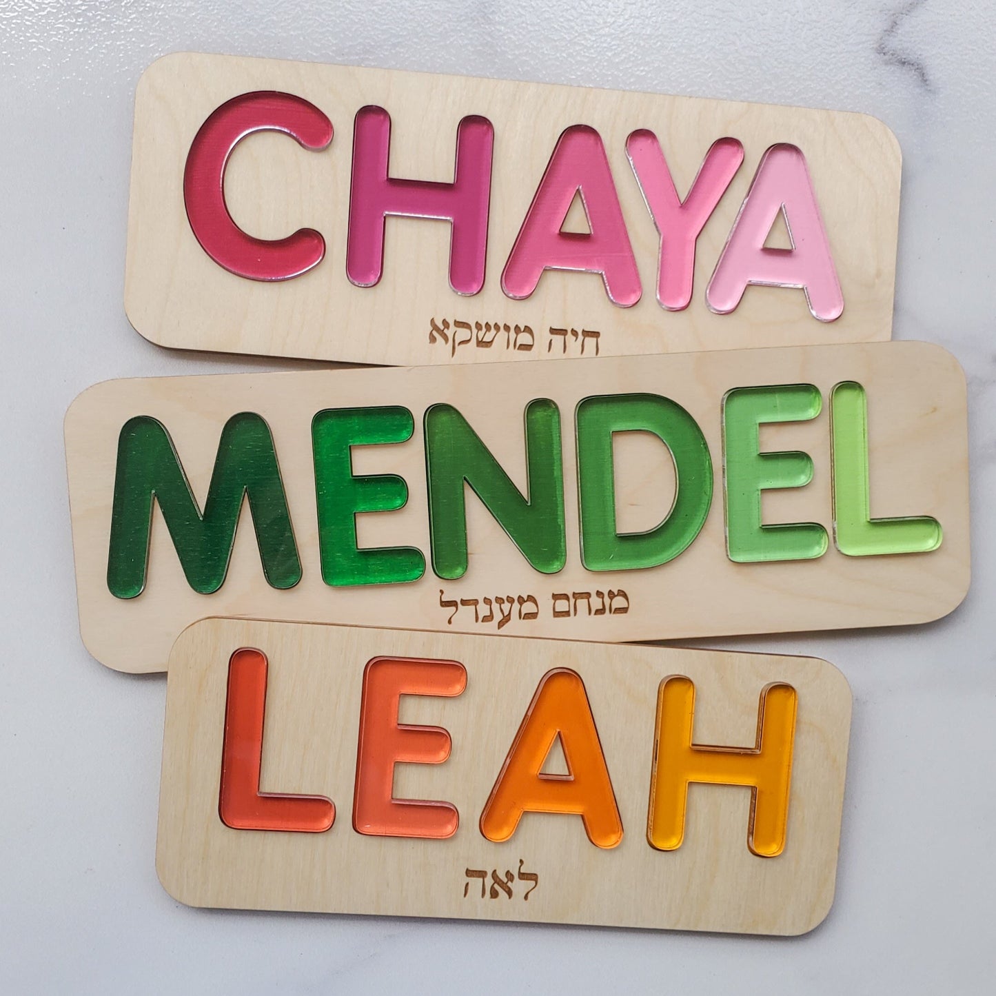 Painted Custom Name Puzzle