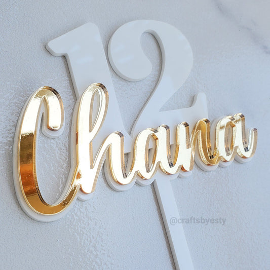 Layered Acrylic Cake Topper