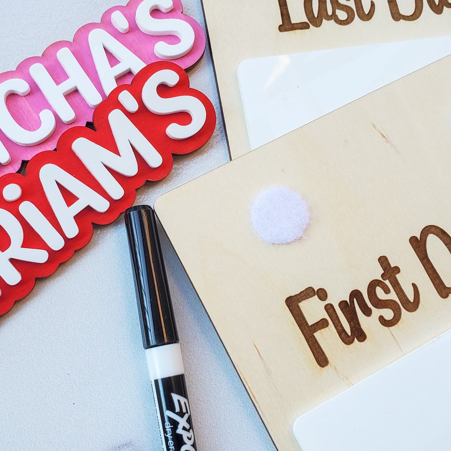 First/Last Day of School Signs | Interchangeable Name - Set of 2