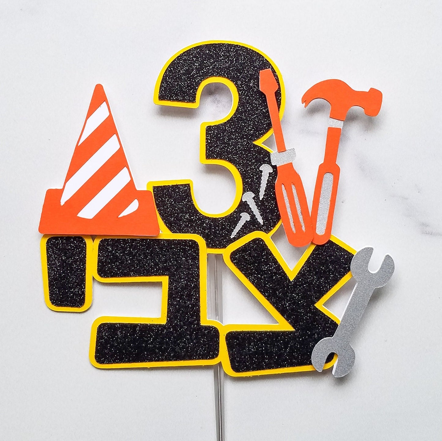 Construction Tools Cake Topper