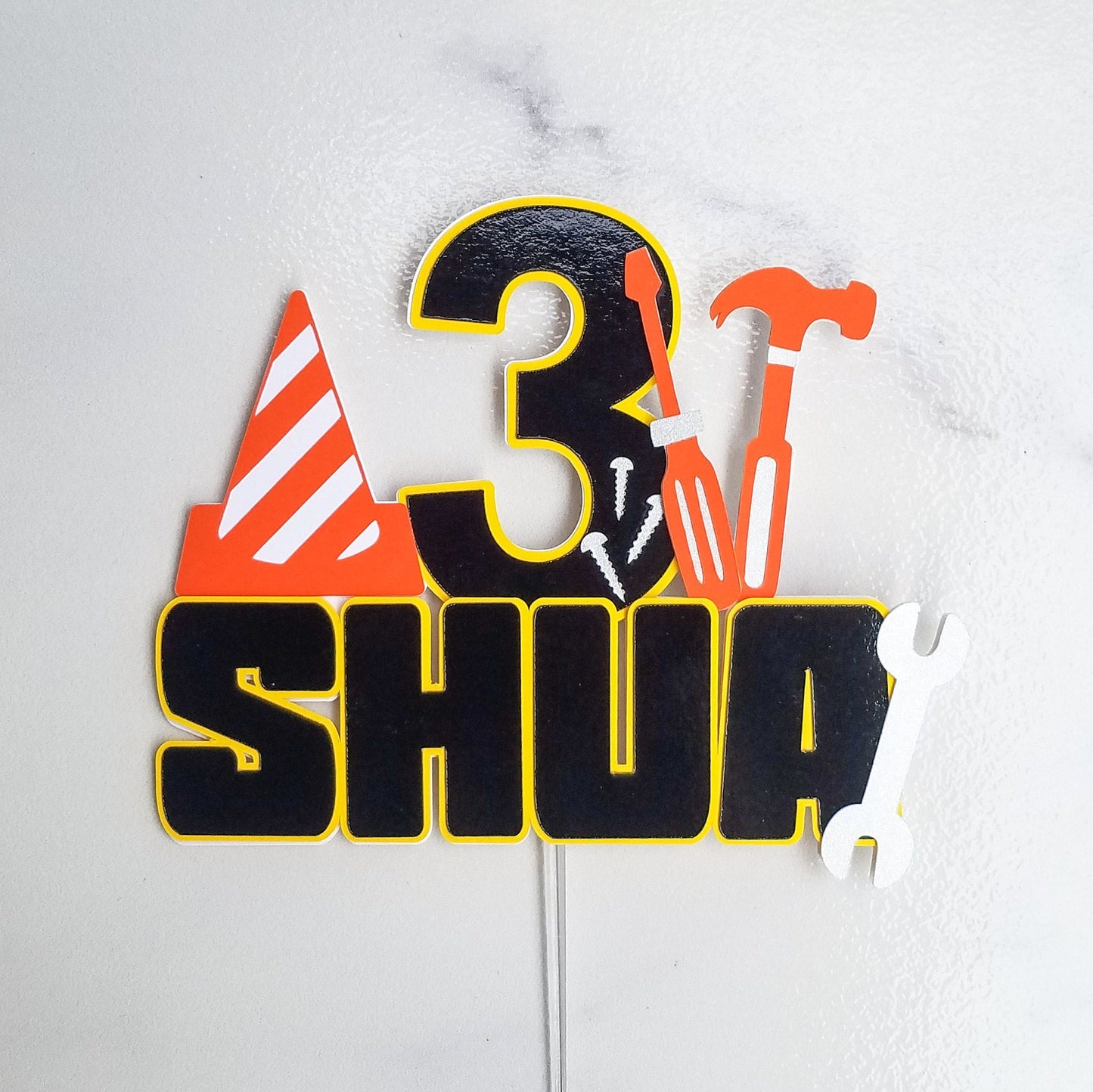 Construction Tools Cake Topper