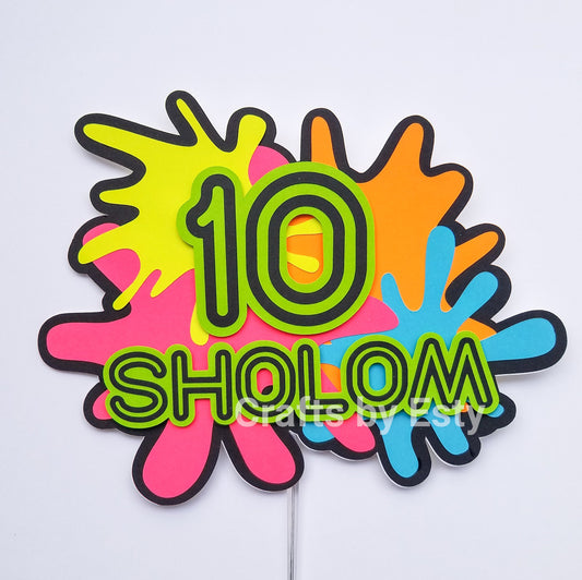 Neon Cake Topper