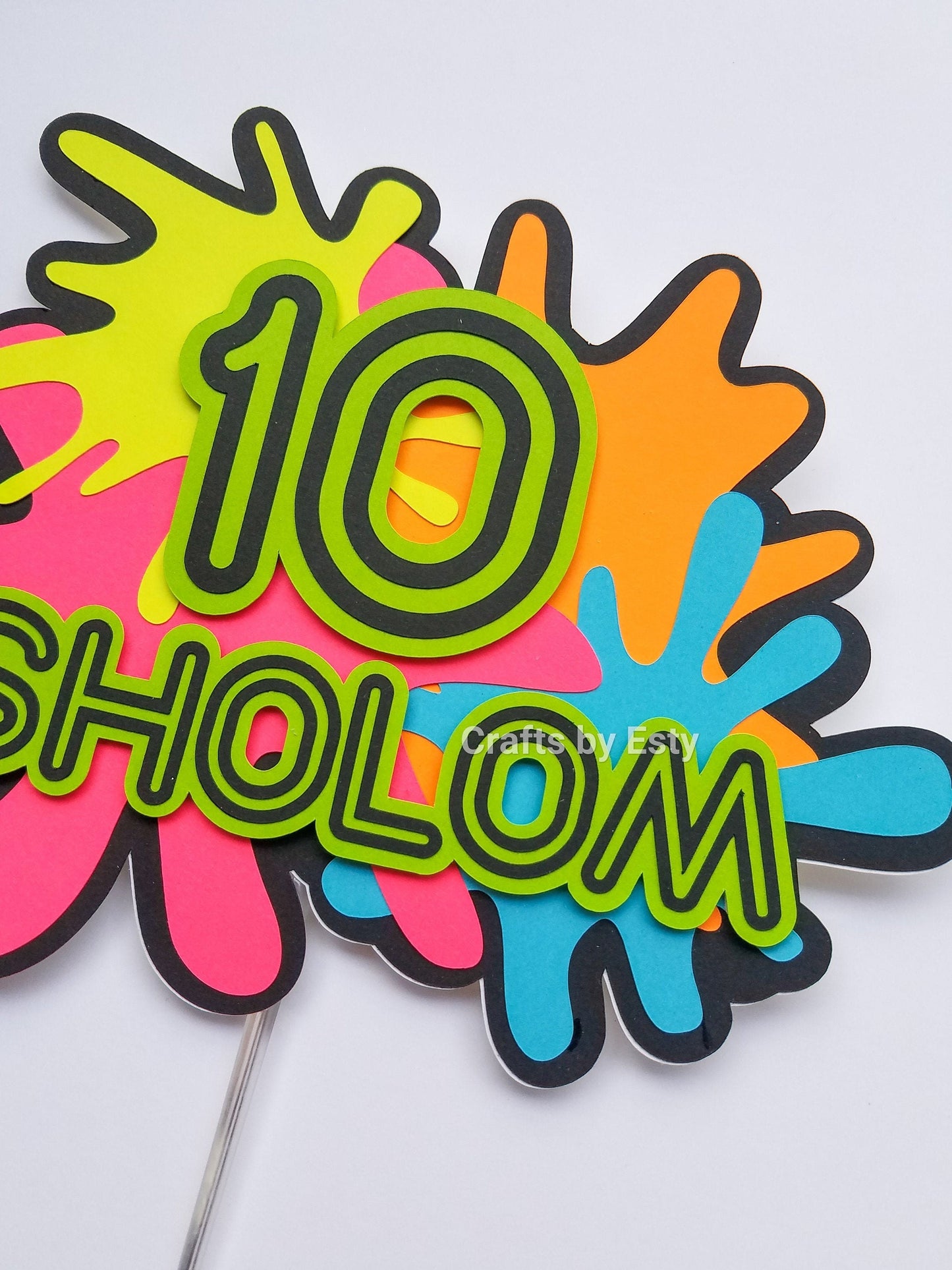 Neon Cake Topper